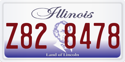 IL license plate Z828478
