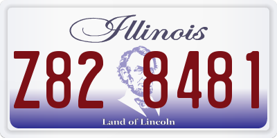 IL license plate Z828481