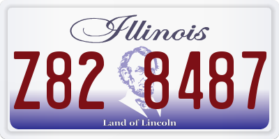IL license plate Z828487