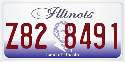 IL license plate Z828491