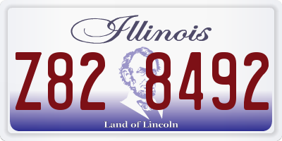 IL license plate Z828492