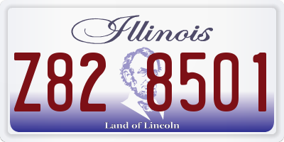 IL license plate Z828501