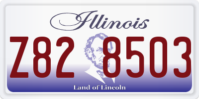 IL license plate Z828503