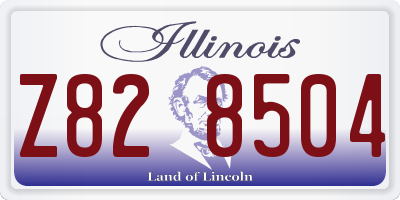 IL license plate Z828504