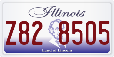IL license plate Z828505