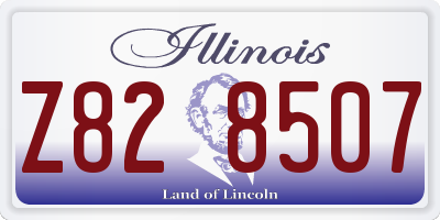 IL license plate Z828507