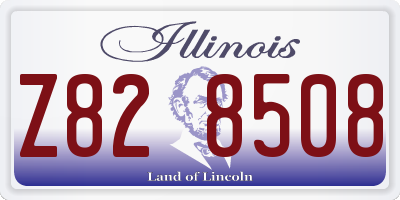 IL license plate Z828508