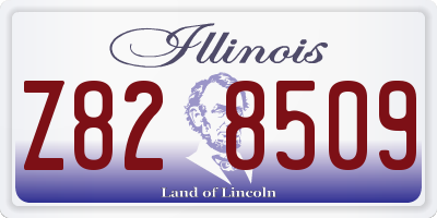 IL license plate Z828509