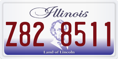 IL license plate Z828511