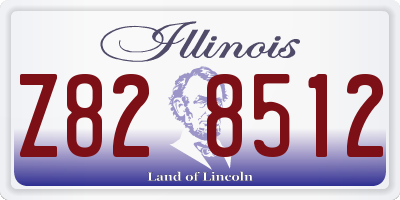 IL license plate Z828512