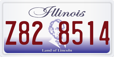 IL license plate Z828514