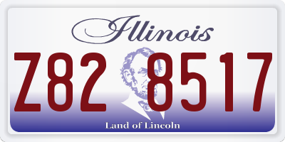 IL license plate Z828517