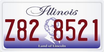 IL license plate Z828521