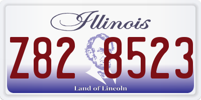 IL license plate Z828523