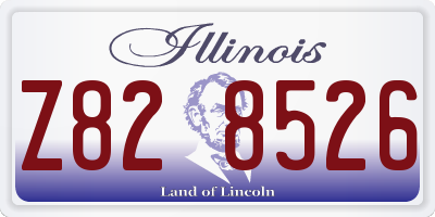 IL license plate Z828526