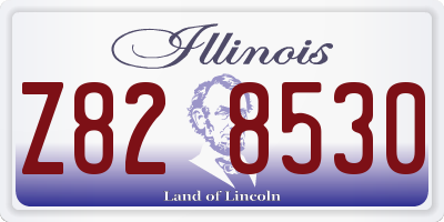 IL license plate Z828530
