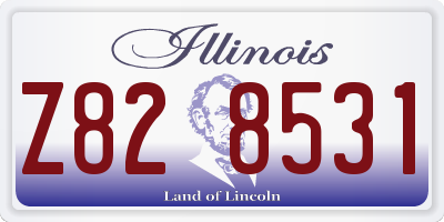 IL license plate Z828531