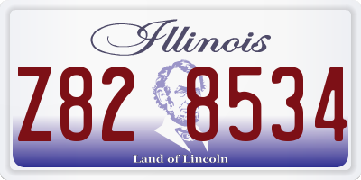 IL license plate Z828534