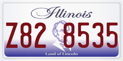 IL license plate Z828535