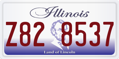 IL license plate Z828537