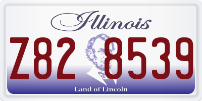 IL license plate Z828539
