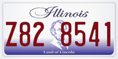 IL license plate Z828541