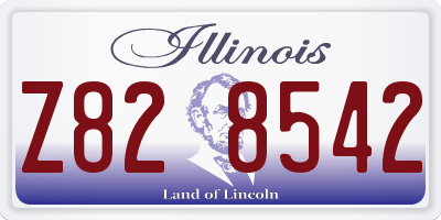 IL license plate Z828542