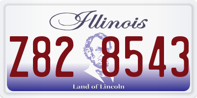 IL license plate Z828543