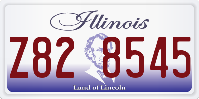 IL license plate Z828545