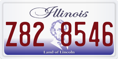 IL license plate Z828546