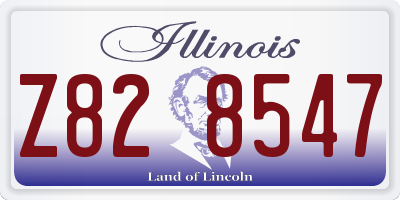 IL license plate Z828547