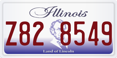 IL license plate Z828549