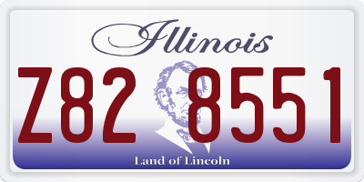 IL license plate Z828551