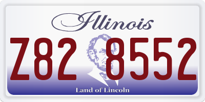 IL license plate Z828552