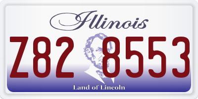 IL license plate Z828553