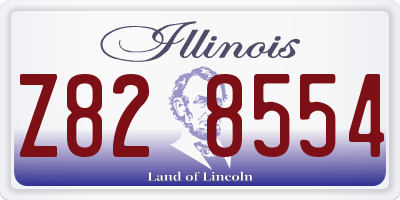 IL license plate Z828554