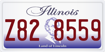 IL license plate Z828559