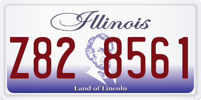 IL license plate Z828561