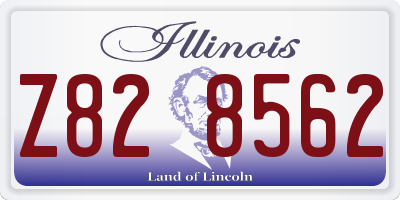 IL license plate Z828562
