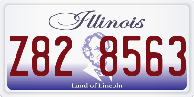IL license plate Z828563