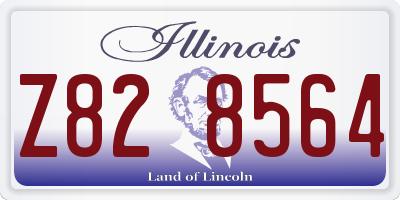 IL license plate Z828564