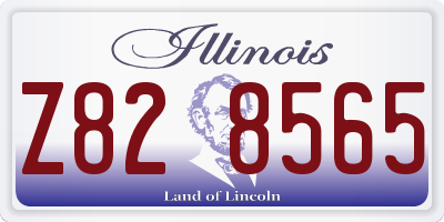 IL license plate Z828565