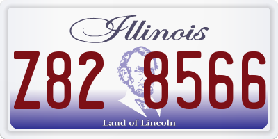 IL license plate Z828566