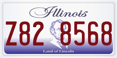 IL license plate Z828568
