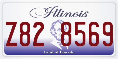 IL license plate Z828569