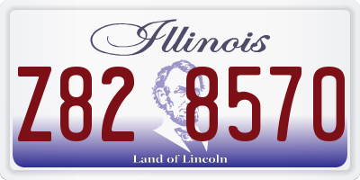 IL license plate Z828570