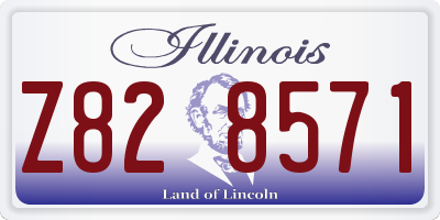 IL license plate Z828571