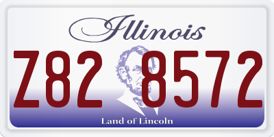 IL license plate Z828572