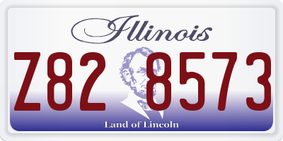 IL license plate Z828573