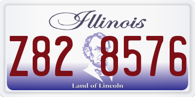 IL license plate Z828576